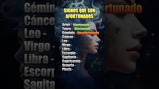 Signos que son afortunados y signos que son desafortunados signosdelzodiaco signosdelzodiaco [upl. by Sidnarb]