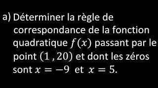 Fonction quadratique forme factorisée [upl. by Inaffets]