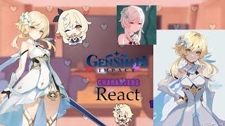 genshin impact Characters react to the one and only ✨Lumine✨‼️ [upl. by Joyce]