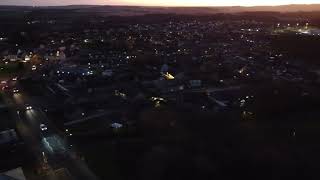 Drone flight over Mintlaw Aberdeenshire  dusk Colaren Simpsons Esso Football Pitch HD [upl. by Odama169]