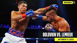 FULL FIGHT  Gennadiy quotGGGquot Golovkin vs David Lemieux DAZN REWIND [upl. by Taddeusz]