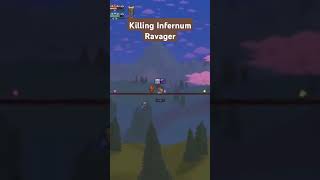 Killing Ravager in Infernum calamity terraria games infernum [upl. by Alegnad]