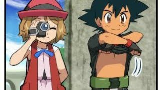 Ash x Serena AMV  Pokémon Ash and Serena cute amourshipping [upl. by Etiam]