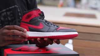 Air Jordan 1 Hi BlackRed Unboxing [upl. by Norrv245]