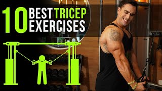 10 Best Tricep Exercises with Cables  Interchangeable with Resistance Bands [upl. by Kirat]