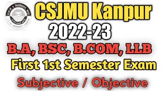 CSJM KANPUR UNIVERSITY NEW EXAM SCHEDULE 202223  csjmu new annual exam notice [upl. by Meggie]