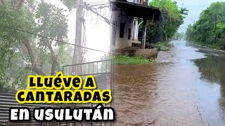 🌧🔴FUERTE LLUVIA EN USULUTÁN EL SALVADOR🌧llovió a cantaradas así las calles de inundadas [upl. by Ecinrev659]