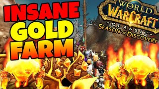 Absolutely BROKEN Goldfarm in Phase 2  Season of Discovery WoW Classic [upl. by Selia]