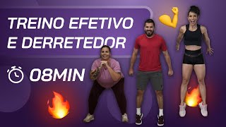 Treino de 8 minutos para emagrecer  Carol Borba [upl. by Jahdol220]