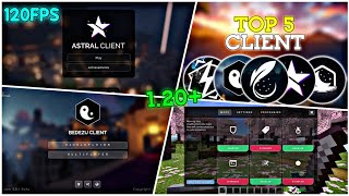 Top 5 Best Clients For Minecraft Pocket Edition 120  FPS Boost Clients for MCPE  MCPE Clients [upl. by Yanal393]