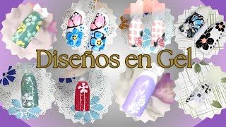 Compilación de Uñas Ideas con Esmalte Semipermanente con Flores [upl. by Disario]