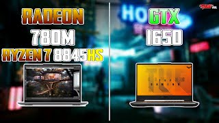 Laptop AMD Ryzen 7 8845HS Radeon 780m VS Laptop GTX 1650m  Test in Games  Fps vn [upl. by Fawna]