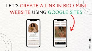 Create a link in bio  Mini website in Google Sites  Tutorial [upl. by Elbon815]