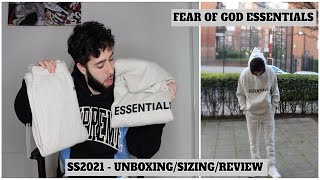 FEAR OF GOD ESSENTIALS REVIEW  SIZING GUIDE 2021 [upl. by Elysia]