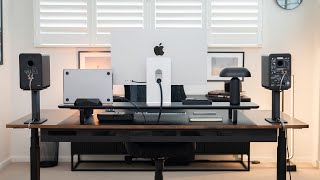 Fresh and Modern Desk Setup 2023 ft Omnidesk [upl. by Barncard848]