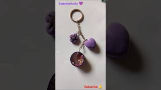 Diy Purple 💜 Colour Keychain ideas 💡Easy Keychain 🪻 shorts trending viral keychains [upl. by Jerrold342]