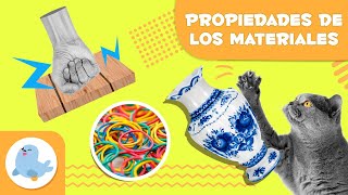 Las PROPIEDADES de los MATERIALES para niños 🧱🔨 Resistencia rigidez elasticidad🧶🏈 [upl. by Limoli]