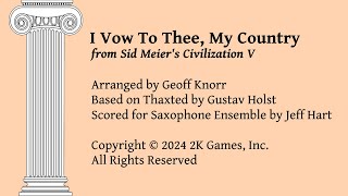 I Vow To Thee My Country arr for saxophone ensemble [upl. by Romelle]