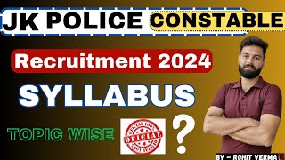 Jkp Constable Syllabus  2024  jkp full syllabus Topic  wise jkp recruitment 2024 jkpsyllabus [upl. by Hcab]