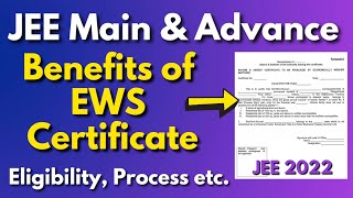 Benefits of EWS certificate for JEE🔥 All about EWS reservation [upl. by Notanhoj]