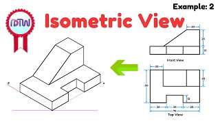 Isometric View  How to Construct an Isometric View of an Object [upl. by Lamej]