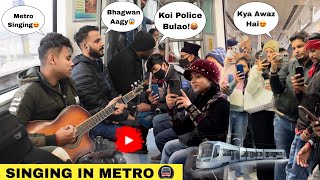 Singing Hindi Love Songs Mashup In Metro🚇  Impressing Girls Reactions😍 Prank In Public  Jhopdi K [upl. by Diskson781]