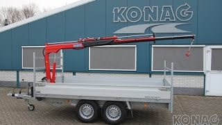 Konag laadkraan aanhangwagen 350x185 met afstandsbediening [upl. by Ailahs209]