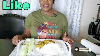 HOW TO MAKE JAMAICA 🇯🇲 CURRY CHICKEN  MY FIRST MUKBANG [upl. by Marabel]