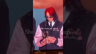 Billie Eilish accepts Grammy Award [upl. by Winson]