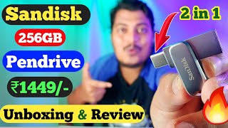 Sandisk 256GB Dual Drive Luxe USB TypeC Pendrive Unboxing amp Review [upl. by Vinn]