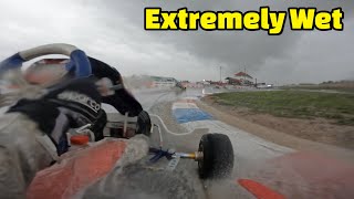 Rotax Senior Max onboard  KartCenter Campillos extremely wet [upl. by Yhprum]