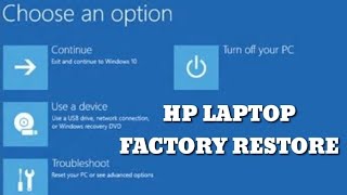 How to factory reset your HP laptop ll factory reset ll original windows factory reset [upl. by Assirac]