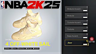 Jordan 4 “OffWhite Sail”  NBA 2K25  Shoe Creator [upl. by Dnaletak]