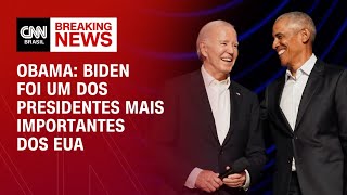 Obama Biden foi um dos presidentes mais importantes dos EUA  AGORA CNN [upl. by Mortimer]