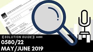 058022 MayJune 2019 Marking Scheme MS Audio Voiceover [upl. by Aneele]