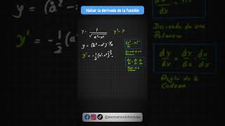 Hallar la derivada de la función maths derivada ejercicio resolverproblemas [upl. by Garvin377]