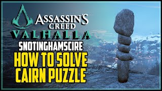 Kinder Downfall Cairn Solution Assassin’s Creed Valhalla Snotinghamscire Cairn [upl. by Cirdla]