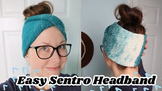 EASY Sentro or Jamit Crossed Headband Pattern  Scarfie Yarn [upl. by Aihn587]