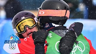 Baumgartner Jacobellis combine for mixed team SBX gold  Winter Olympics 2022  NBC Sports [upl. by Virgil]