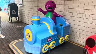 Fun2learn 2000 Barney amp Friends train kiddie ride at Kittery Premium Outlets [upl. by Jemma888]