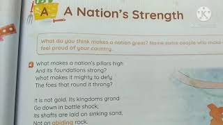 Class 7 English literaturepoem A Nations Strength by Gunjan Garg  Unit4 section A [upl. by Yorke]