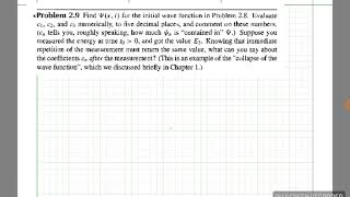 Griffiths quantum mechanics problem 29 solution [upl. by Tama]