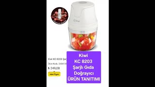 Kiwi KC 8203 Şarjlı Gıda Doğrayıcı ürün tanıtımı [upl. by Naitsirc641]