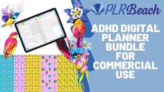 ADHD Digital Planner  Commercial Use Digital Planner Template [upl. by Aguste]