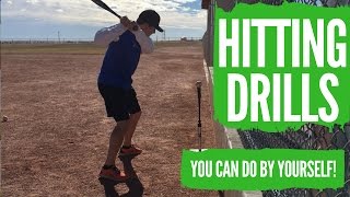 3 Baseball Hitting Drills For Youth Players DO BY YOURSELF [upl. by Yekcir]