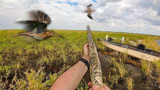 FASTEST Bird in the MARSH Florida Snipe Hunting Catch Clean Cook [upl. by Docilu160]