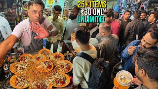 30 Rs MOST HONEST 😇 MAN selling Ultimate Chinese Thali  Miya Biwi Panipuri 😍 Street Food India [upl. by Edrahs873]