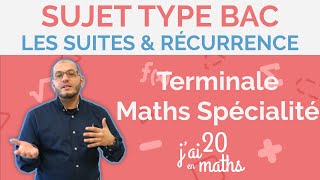 Suites et Récurrence  Sujet Type Bac 2024  Terminale Maths Spécialité [upl. by Aihseyt]