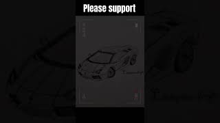 Lamborghini car sketch PLEASE subscribe 🙏♥️trending viralvideo shorts [upl. by Rhetta]