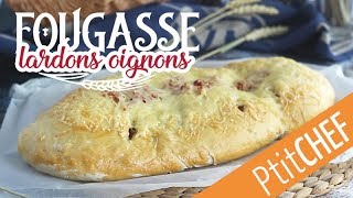 Recette de fougasse aux lardons et oignons  Ptitchefcom [upl. by Menis]